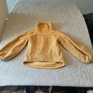Lululemon Womens XS/S Warm Restore Sherpa Pullover Gold Bluff Fall